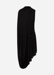 Asymmetric Dress in Viscose Jersey - Black - CO Collections